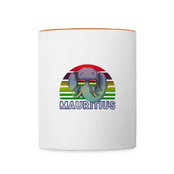 Mauritius - Tasse zweifarbig - Weiß/Orange - Vorne