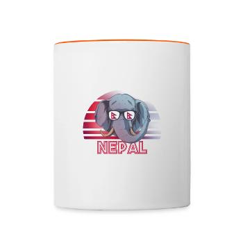 Nepal - Contrasting Mug - white/orange - Front