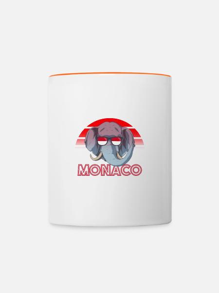 Monaco - Tasse zweifarbig - Weiß/Orange