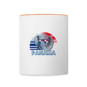 Panama - Tasse zweifarbig - Weiß/Orange - Vorne