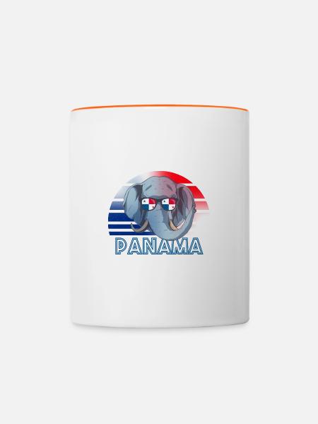 Panama - Tasse zweifarbig - Weiß/Orange