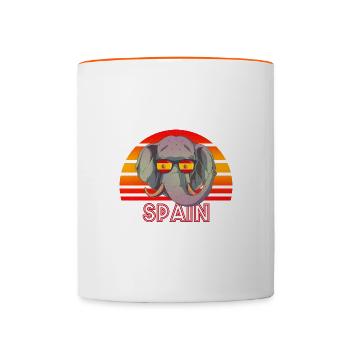 Spanien - Tasse zweifarbig - Weiß/Orange - Vorne