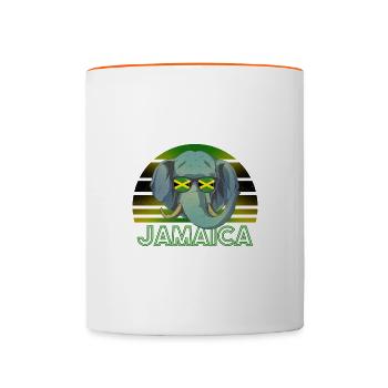 Jamaïque - Mug contrasté - blanc/orange - Devant