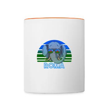 Rom - Mug contrasté - blanc/orange - Devant