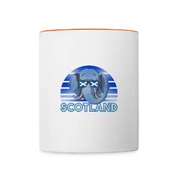 Écosse - Mug contrasté - blanc/orange - Devant