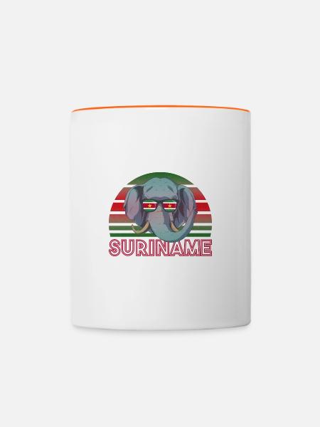 Suriname - Tasse zweifarbig - Weiß/Orange
