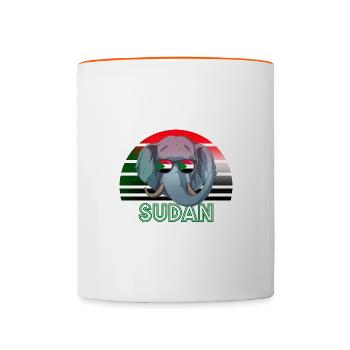 Sudan - Tasse zweifarbig - Weiß/Orange - Vorne