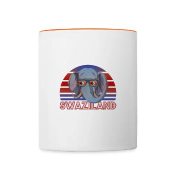 Swasiland - Tasse zweifarbig - Weiß/Orange - Vorne