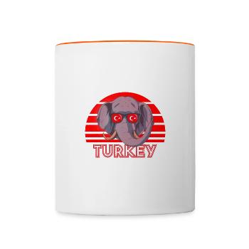 Turquie - Mug contrasté - blanc/orange - Devant