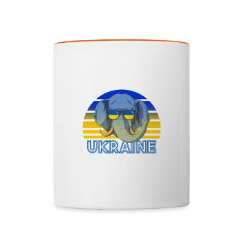 Ukraine - Contrasting Mug - white/orange - Front