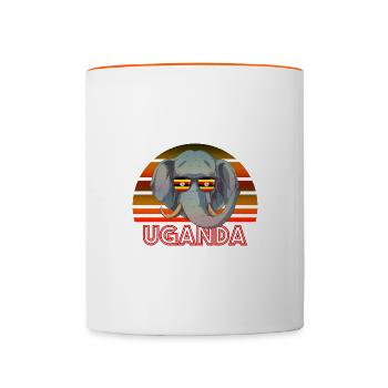 Uganda - Contrasting Mug - white/orange - Front