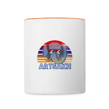 Artsakh - Mug contrasté - blanc/orange - Devant