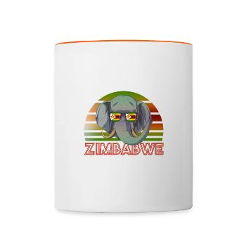 Zimbabwe - Contrasting Mug - white/orange - Front
