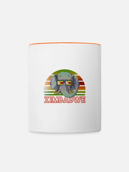 Simbabwe - Tasse zweifarbig - Weiß/Orange
