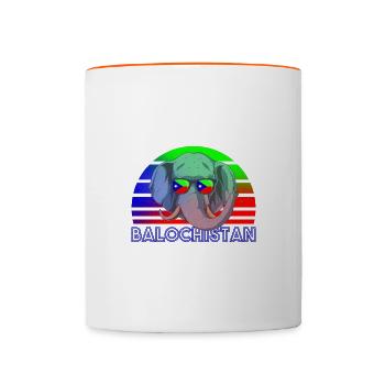 Baloutchistan - Mug contrasté - blanc/orange - Devant