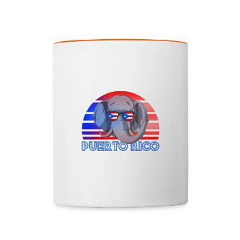 Porto Rico - Mug contrasté - blanc/orange - Devant