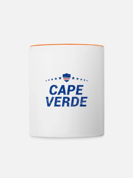 Kap Verde - Tasse zweifarbig - Weiß/Orange