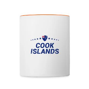 Îles Cook - Mug contrasté - blanc/orange - Devant
