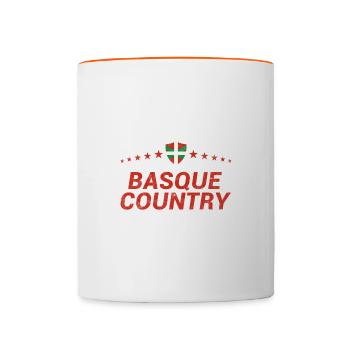 Pays basque - Mug contrasté - blanc/orange - Devant