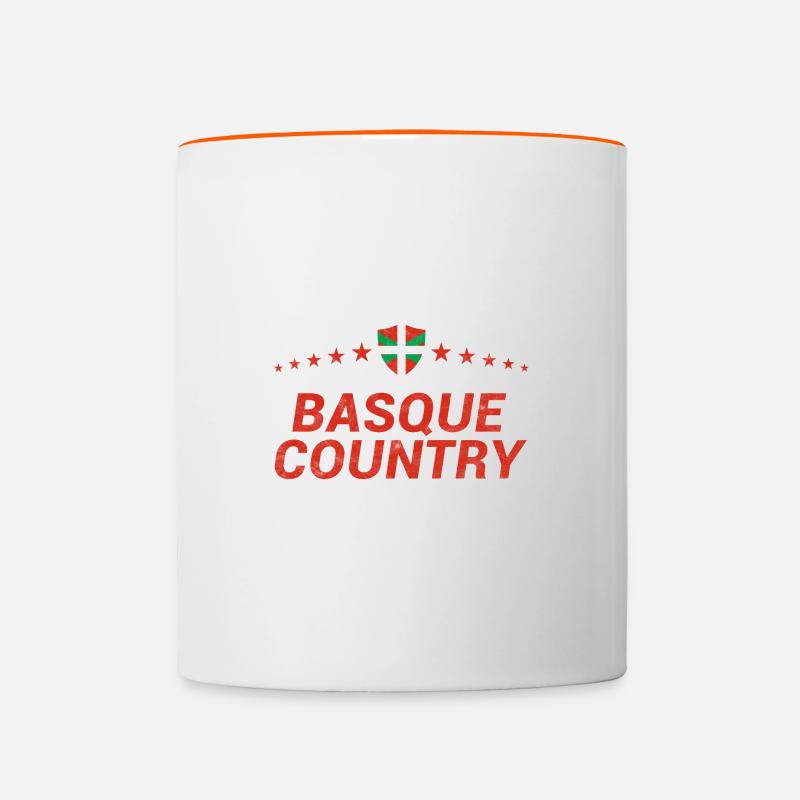Pays basque - Mug contrasté - blanc/orange