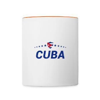 Cuba - Mug contrasté - blanc/orange - Devant