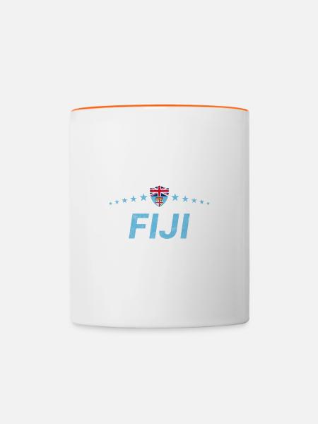 Fidschi - Tasse zweifarbig - Weiß/Orange