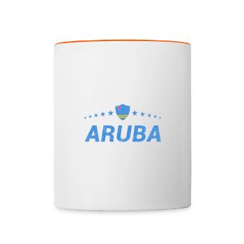 Aruba - Tasse zweifarbig - Weiß/Orange - Vorne