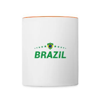 Brasilien - Tasse zweifarbig - Weiß/Orange - Vorne