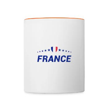 France - Mug contrasté - blanc/orange - Devant