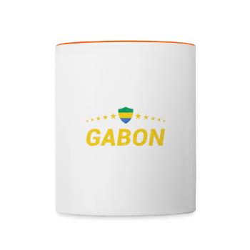 Gabon - Mug contrasté - blanc/orange - Devant