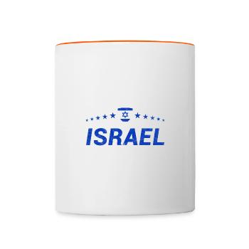 Israël - Mug contrasté - blanc/orange - Devant
