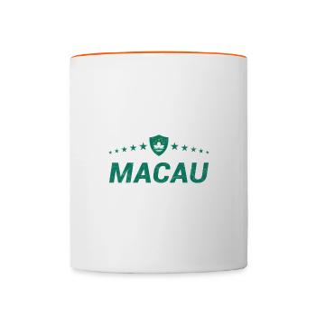 Macao - Mug contrasté - blanc/orange - Devant