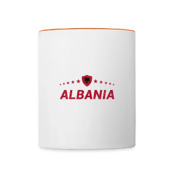 Albania - Contrasting Mug - white/orange - Front