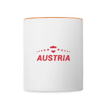Autriche - Mug contrasté - blanc/orange - Devant