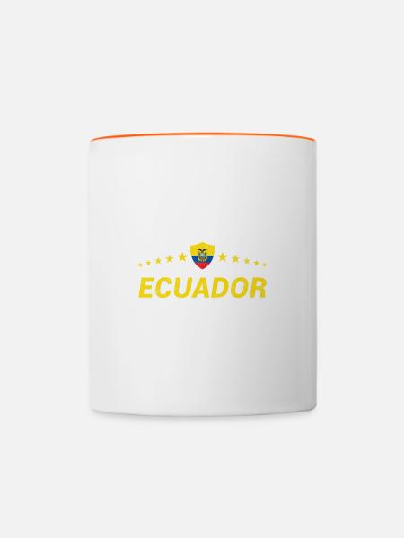 Ecuador - Tasse zweifarbig - Weiß/Orange