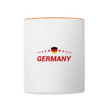Deutschland - Tasse zweifarbig - Weiß/Orange - Vorne