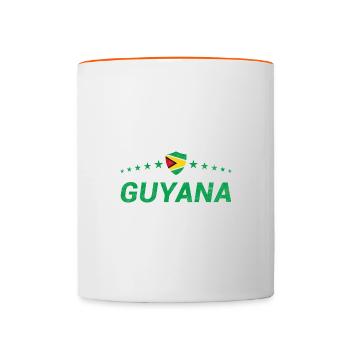 Guyana - Mug contrasté - blanc/orange - Devant