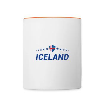 Iceland - Contrasting Mug - white/orange - Front