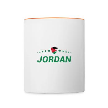 Jordanien - Tasse zweifarbig - Weiß/Orange - Vorne
