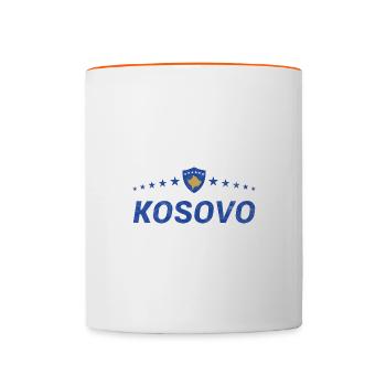Kosovo - Tasse zweifarbig - Weiß/Orange - Vorne