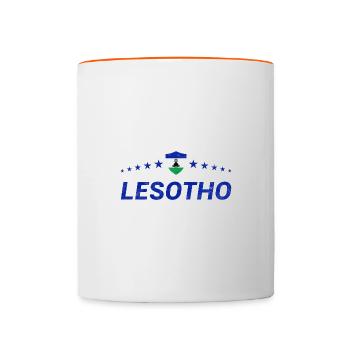 Lesotho - Mug contrasté - blanc/orange - Devant