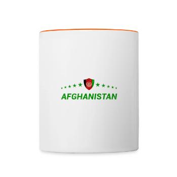 Afghanistan - Tasse zweifarbig - Weiß/Orange - Vorne