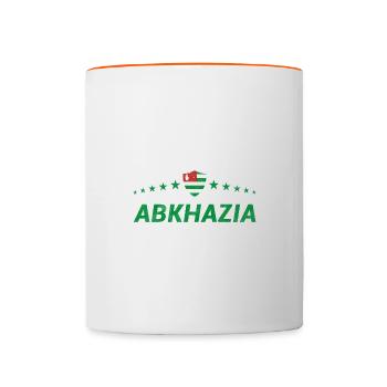 Abkhazie - Mug contrasté - blanc/orange - Devant