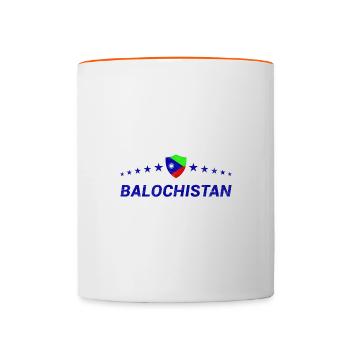 Baloutchistan - Mug contrasté - blanc/orange - Devant