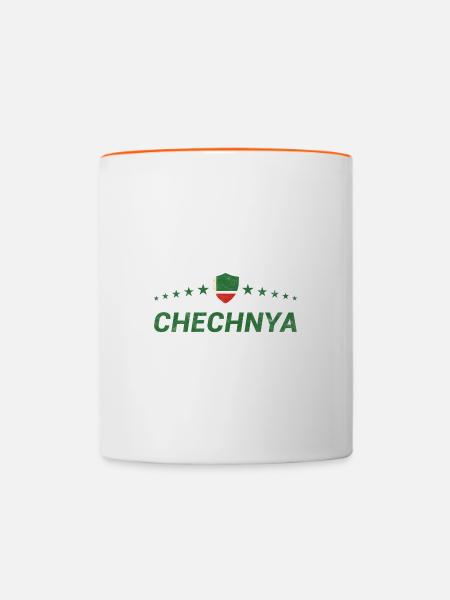Tschetschenien - Tasse zweifarbig - Weiß/Orange