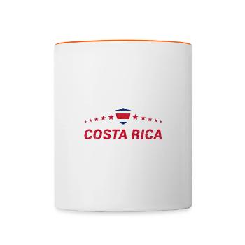 Costa Rica - Mug contrasté - blanc/orange - Devant