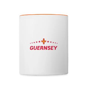 Guernesey - Mug contrasté - blanc/orange - Devant