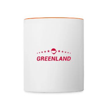 Greenland - Contrasting Mug - white/orange - Front