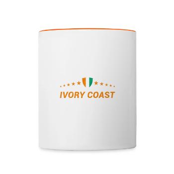 Elfenbeinküste - Tasse zweifarbig - Weiß/Orange - Vorne