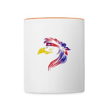 Kambodscha - Tasse zweifarbig - Weiß/Orange - Vorne